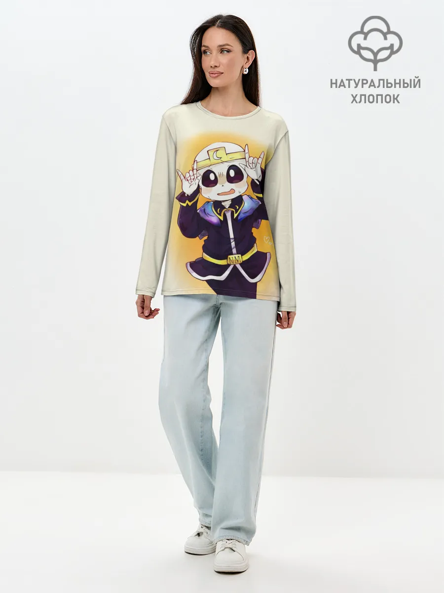 Лонгслив женский. Хлопок / Undertale