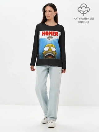 Лонгслив женский. Хлопок / Homer