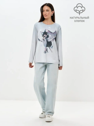 Лонгслив женский. Хлопок / Shinobu Kochou