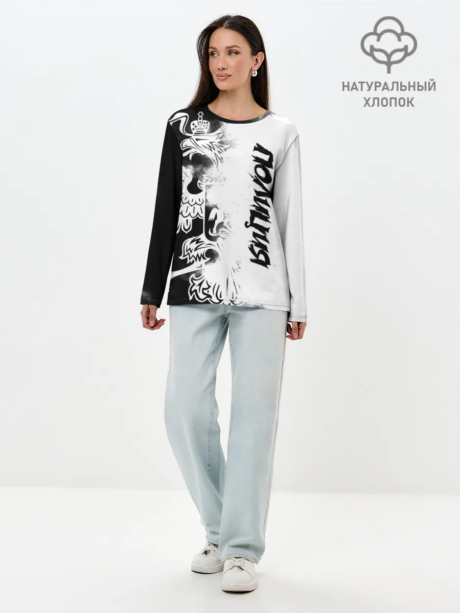 Лонгслив женский. Хлопок / Полиция