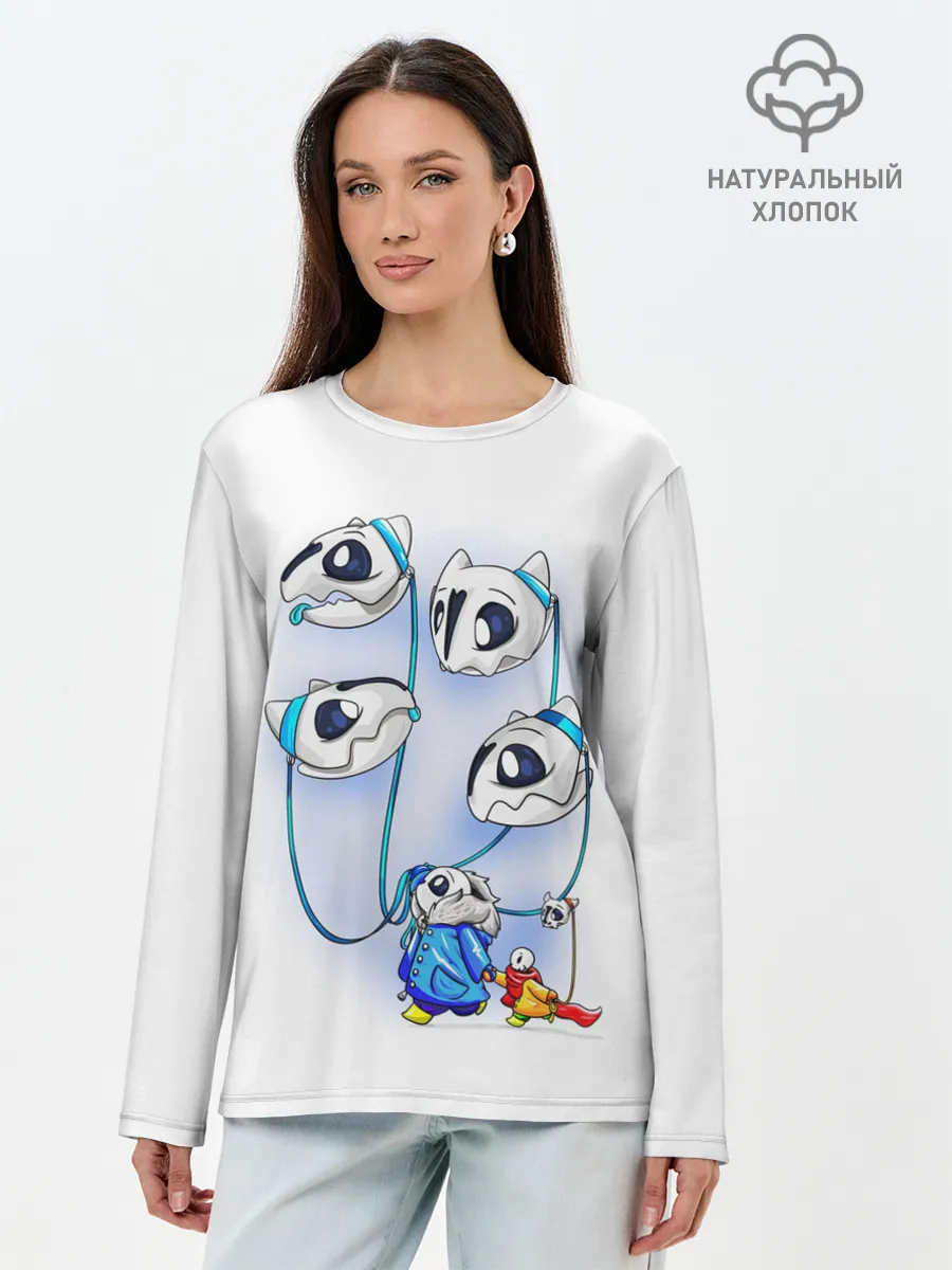 Лонгслив женский. Хлопок / UNDERTALE