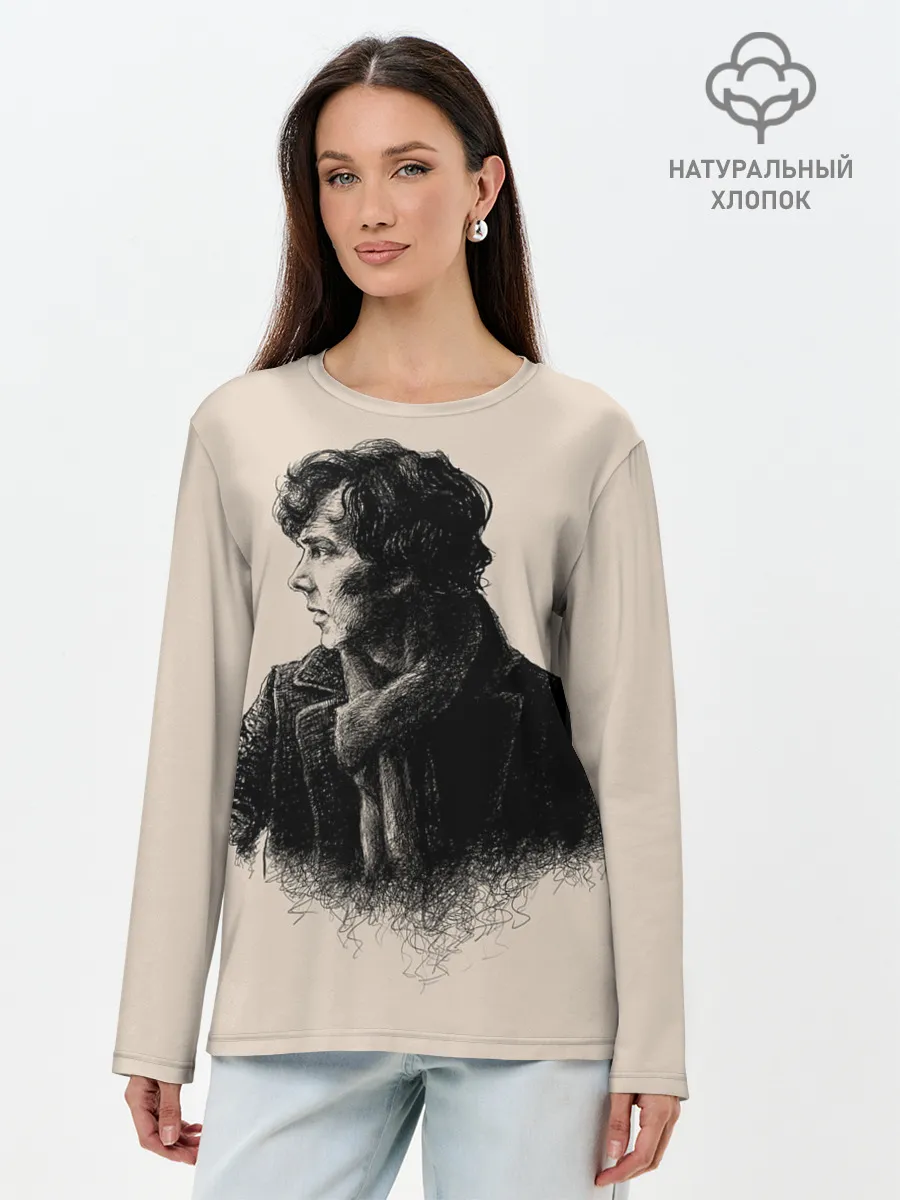 Лонгслив женский. Хлопок / Sherlock