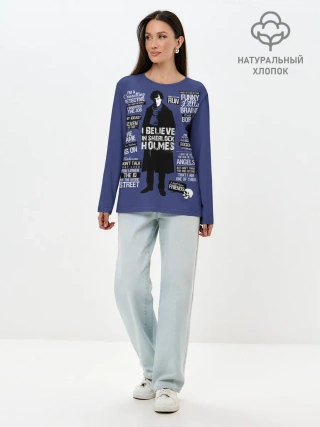 Лонгслив женский. Хлопок / Sherlock