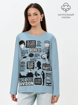 Лонгслив женский. Хлопок / Sherlock
