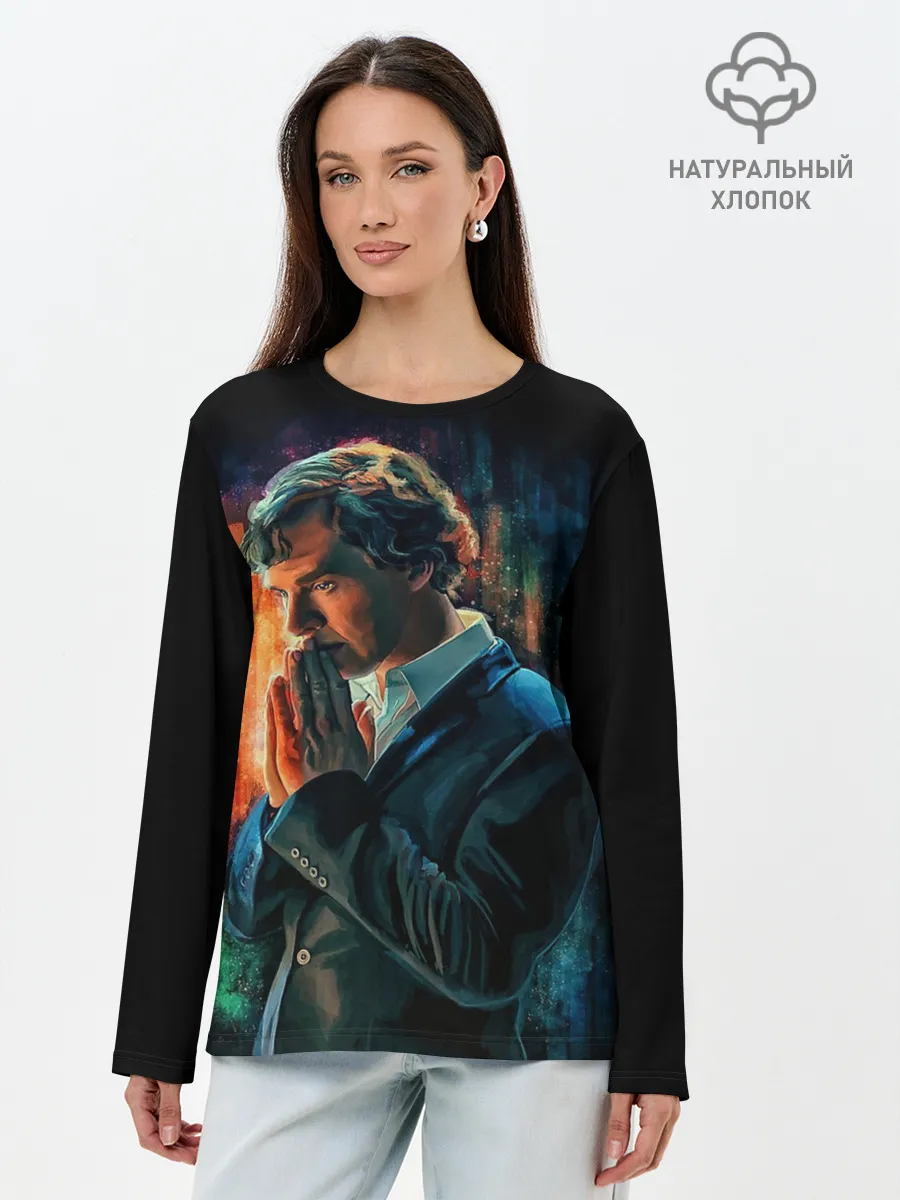 Лонгслив женский. Хлопок / Sherlock