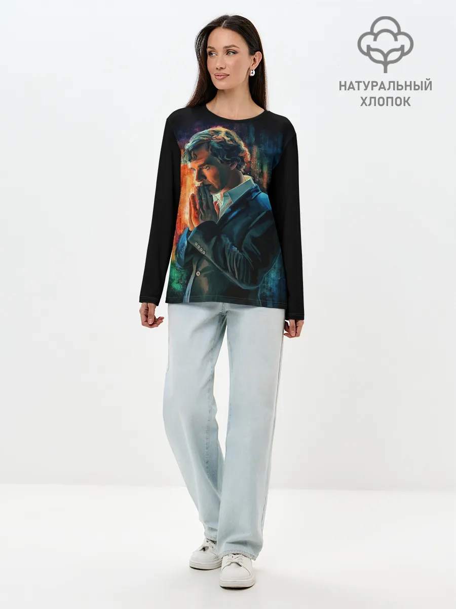 Лонгслив женский. Хлопок / Sherlock