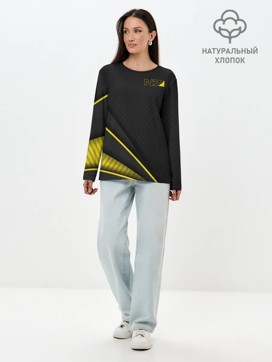 Лонгслив женский. Хлопок / Mass Effect N7