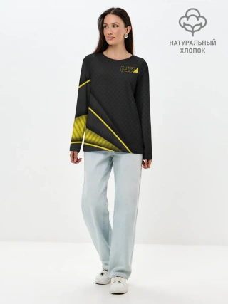 Лонгслив женский. Хлопок / Mass Effect N7