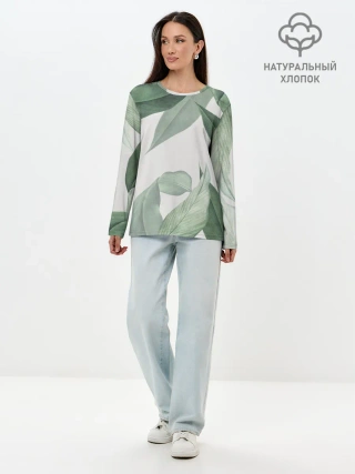 Лонгслив женский. Хлопок / Из тропиков