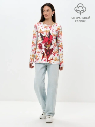 Лонгслив женский. Хлопок / ОТЕЛЬ ХАЗБИН АЛАСТОР