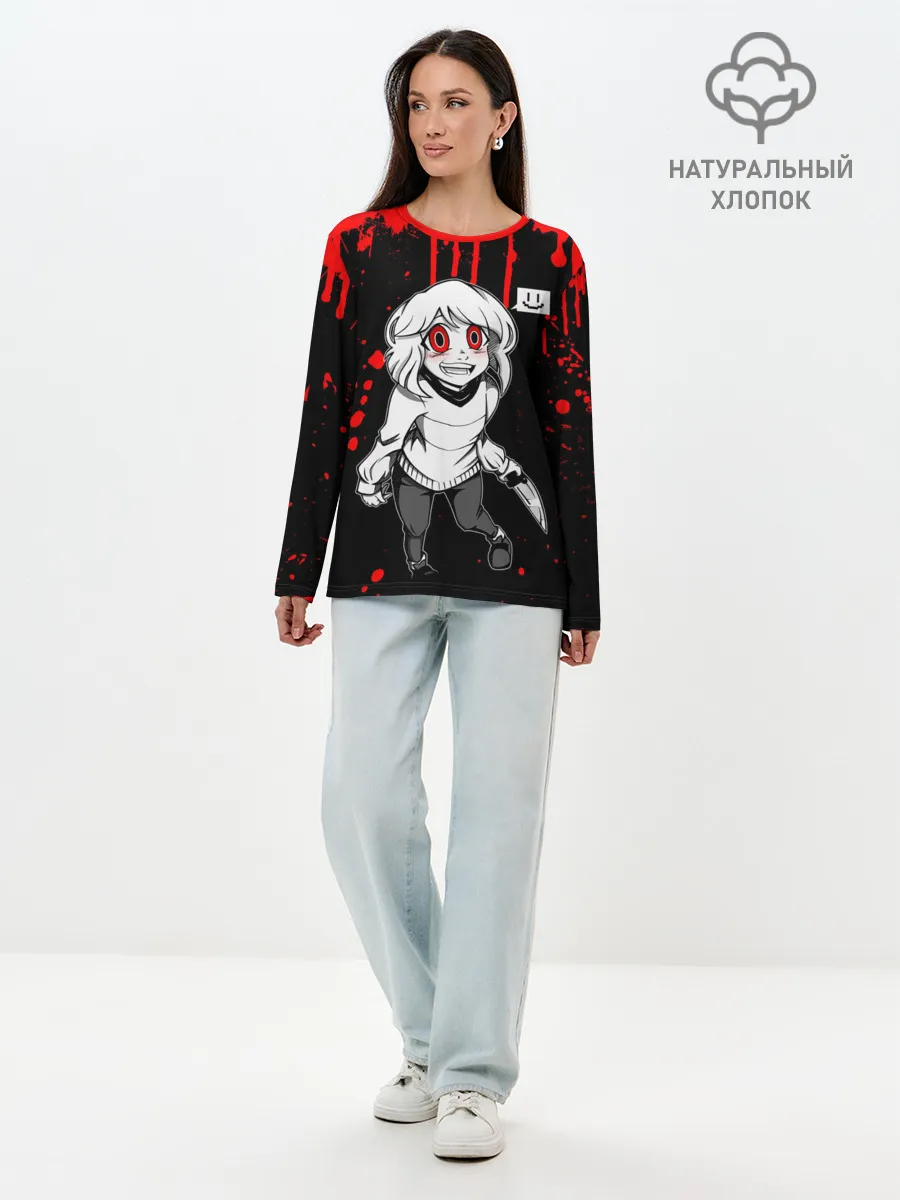 Лонгслив женский. Хлопок / UNDERTALE