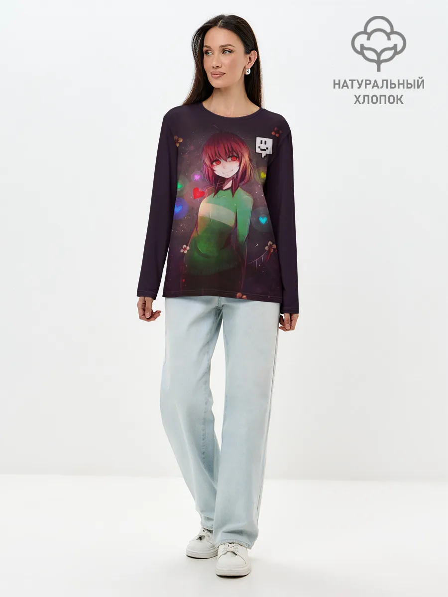 Лонгслив женский. Хлопок / UNDERTALE