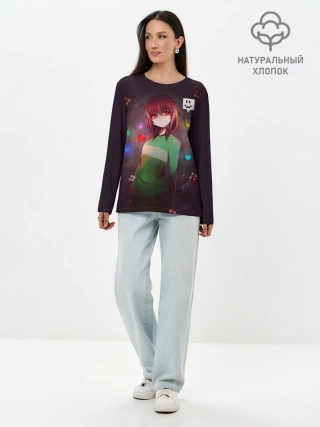 Лонгслив женский. Хлопок / UNDERTALE