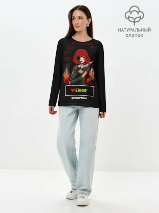 Лонгслив женский. Хлопок / UNDERTALE