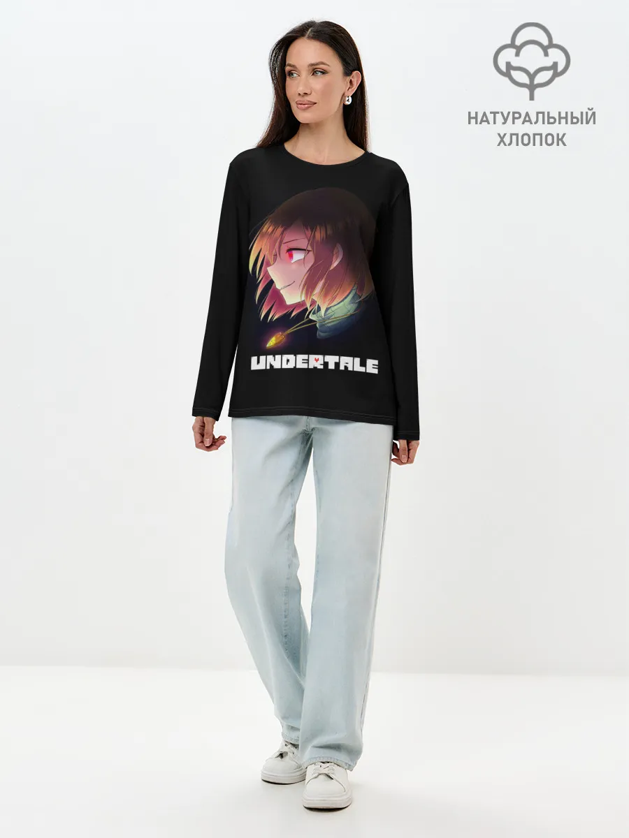 Лонгслив женский. Хлопок / UNDERTALE