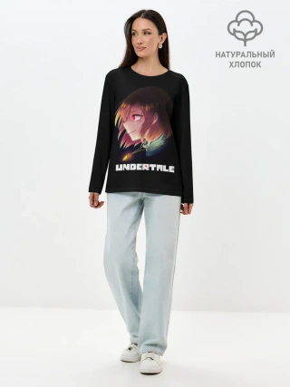 Лонгслив женский. Хлопок / UNDERTALE