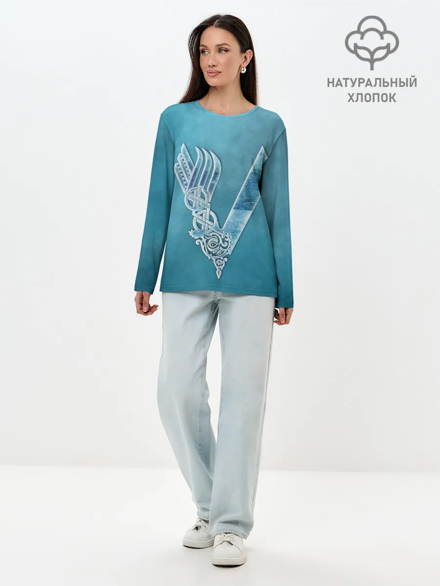 Лонгслив женский. Хлопок / vikings