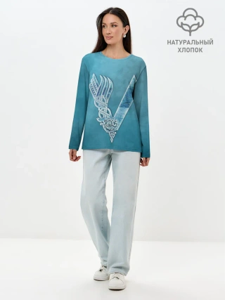 Лонгслив женский. Хлопок / vikings