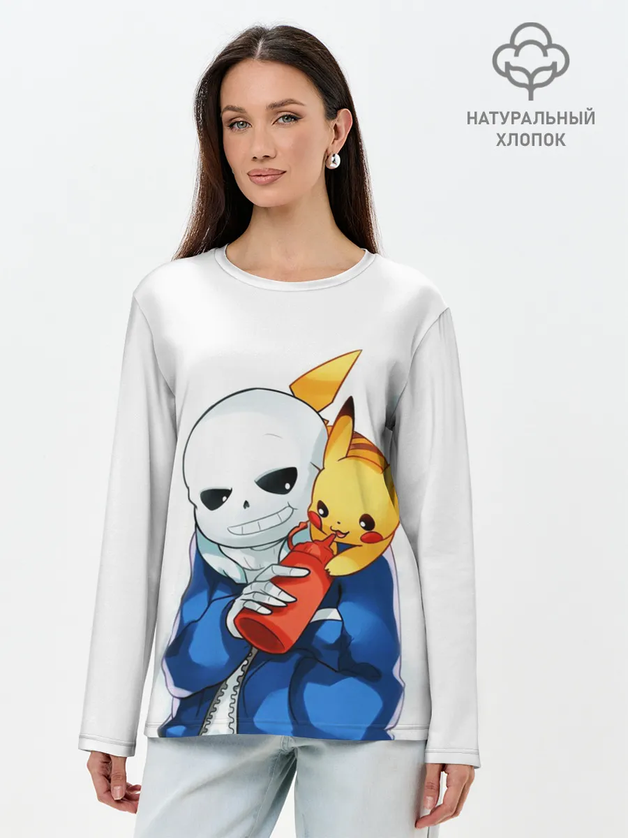 Лонгслив женский. Хлопок / UNDERTALE