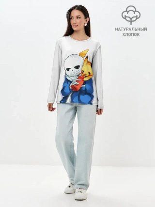 Лонгслив женский. Хлопок / UNDERTALE