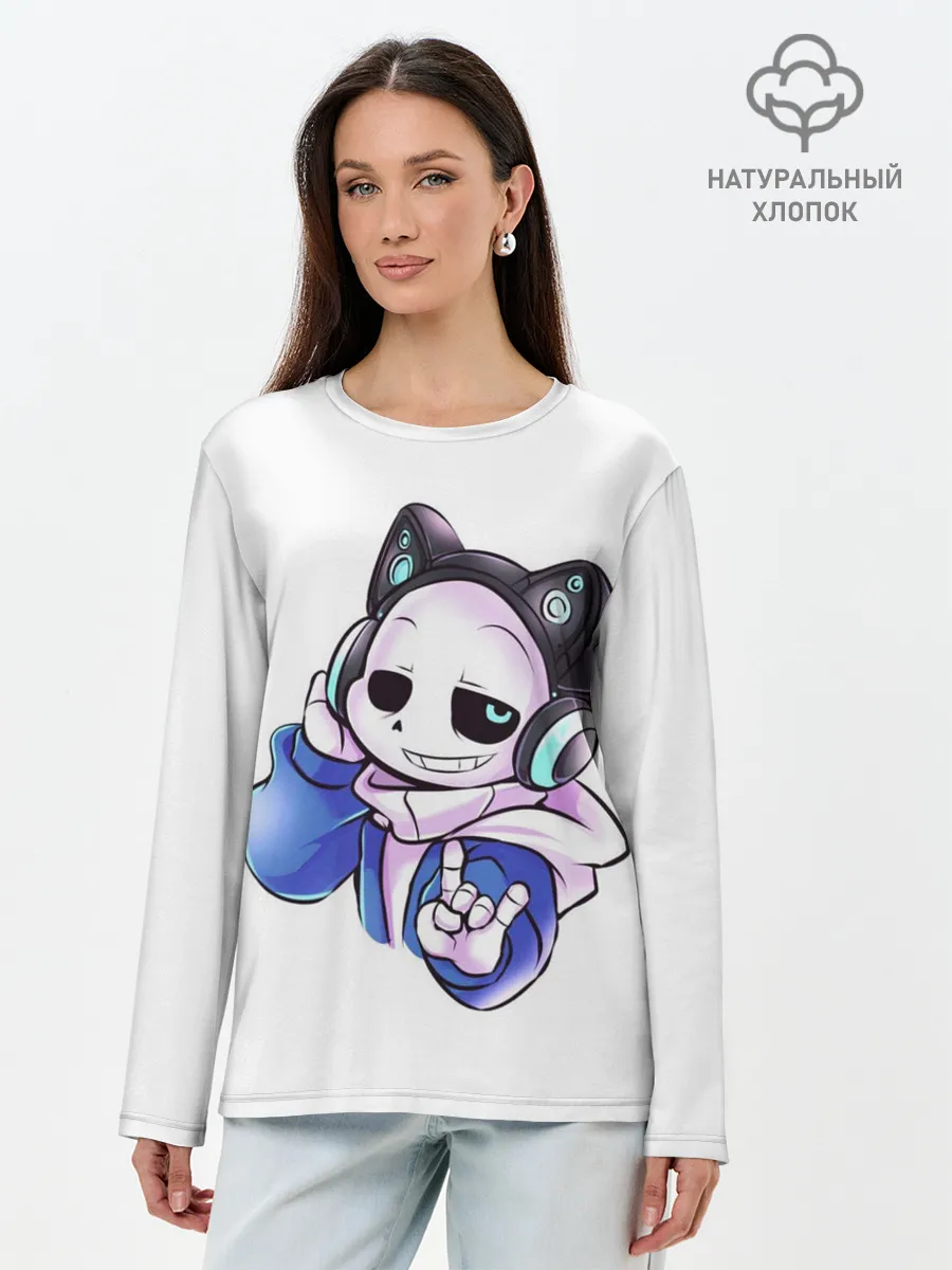 Лонгслив женский. Хлопок / UNDERTALE