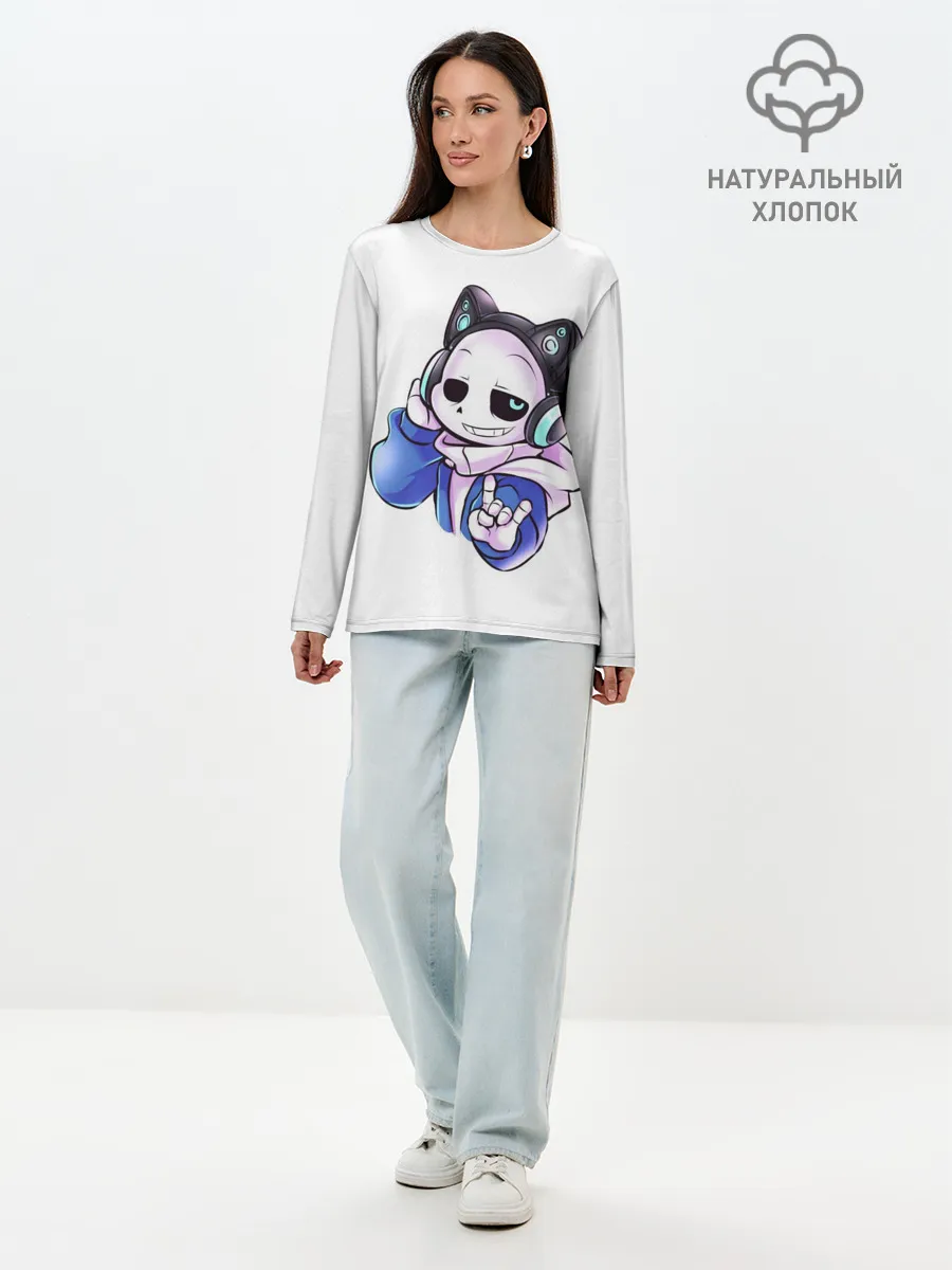 Лонгслив женский. Хлопок / UNDERTALE