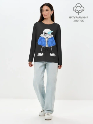 Лонгслив женский. Хлопок / UNDERTALE