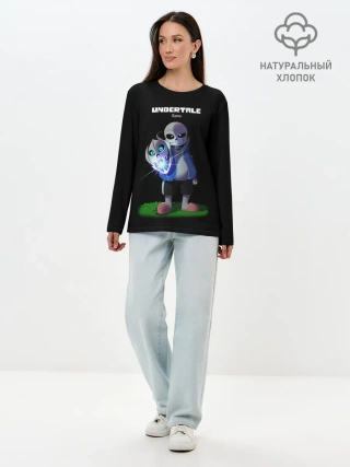 Лонгслив женский. Хлопок / UNDERTALE