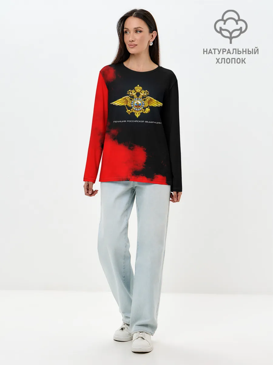 Лонгслив женский. Хлопок / Полиция Российской Федерации