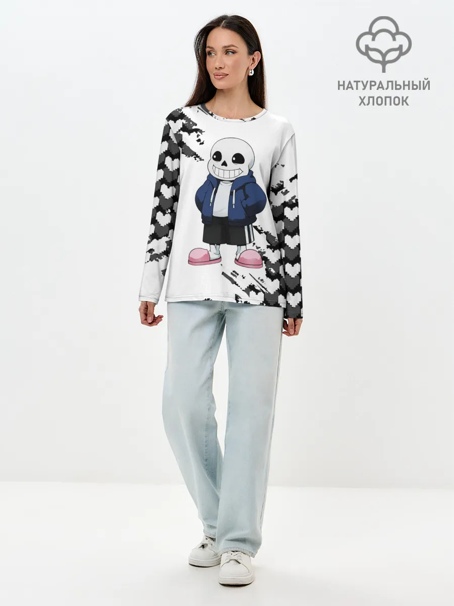 Лонгслив женский. Хлопок / UNDERTALE
