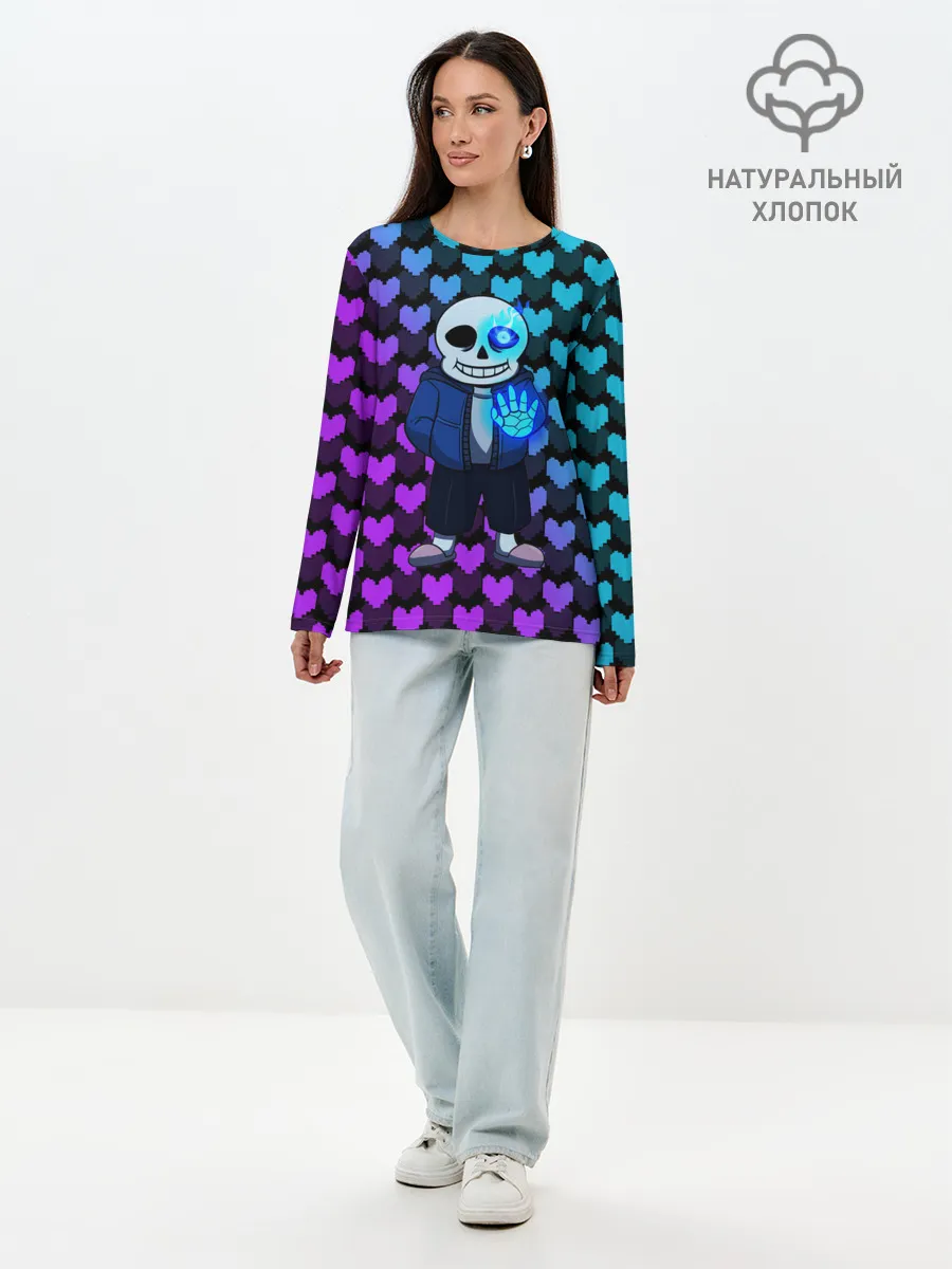 Лонгслив женский. Хлопок / UNDERTALE
