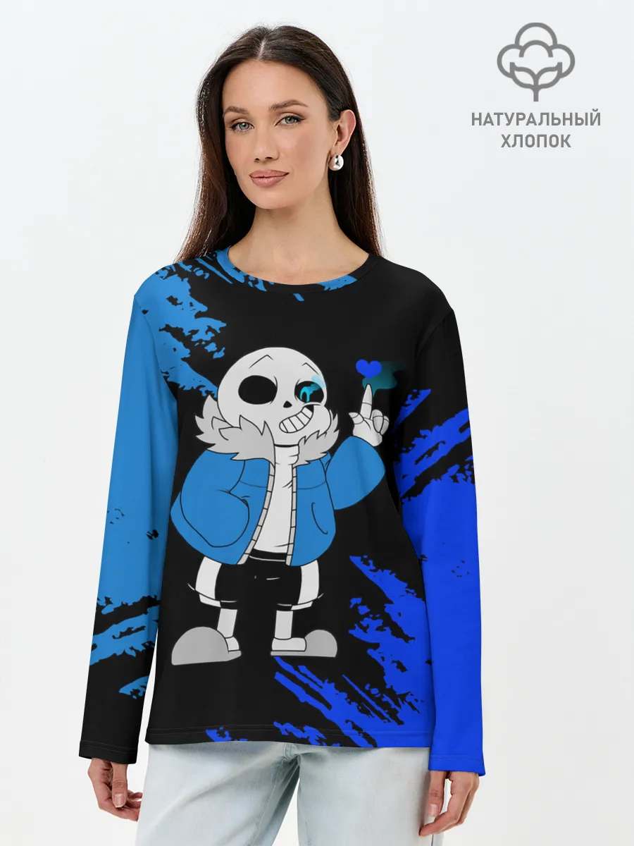 Лонгслив женский. Хлопок / UNDERTALE