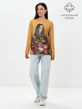 Лонгслив женский. Хлопок / Билли Айлиш