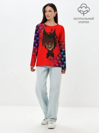 Лонгслив женский. Хлопок / Hazbin Hotel Alastor