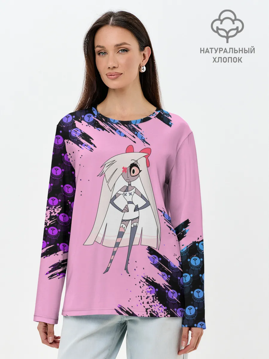 Лонгслив женский. Хлопок / Hazbin Hotel