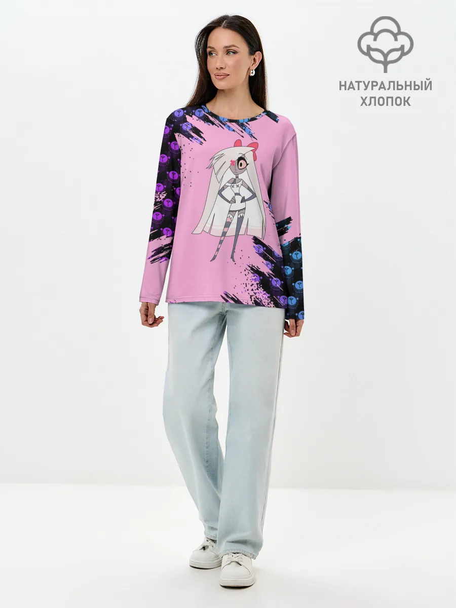 Лонгслив женский. Хлопок / Hazbin Hotel