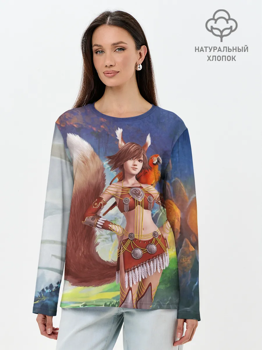 Лонгслив женский. Хлопок / Zoomorph PW