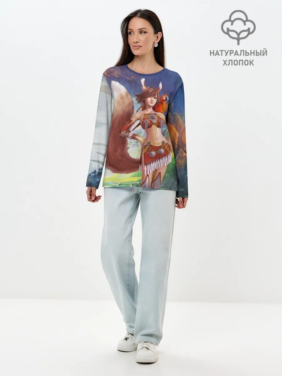 Лонгслив женский. Хлопок / Zoomorph PW