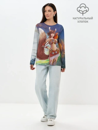 Лонгслив женский. Хлопок / Zoomorph PW