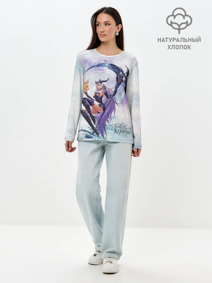 Лонгслив женский. Хлопок / Shadow class girl