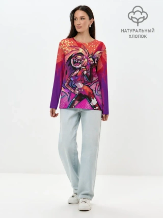 Лонгслив женский. Хлопок / ОТЕЛЬ ХАЗБИН