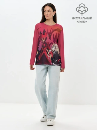 Лонгслив женский. Хлопок / ОТЕЛЬ ХАЗБИН