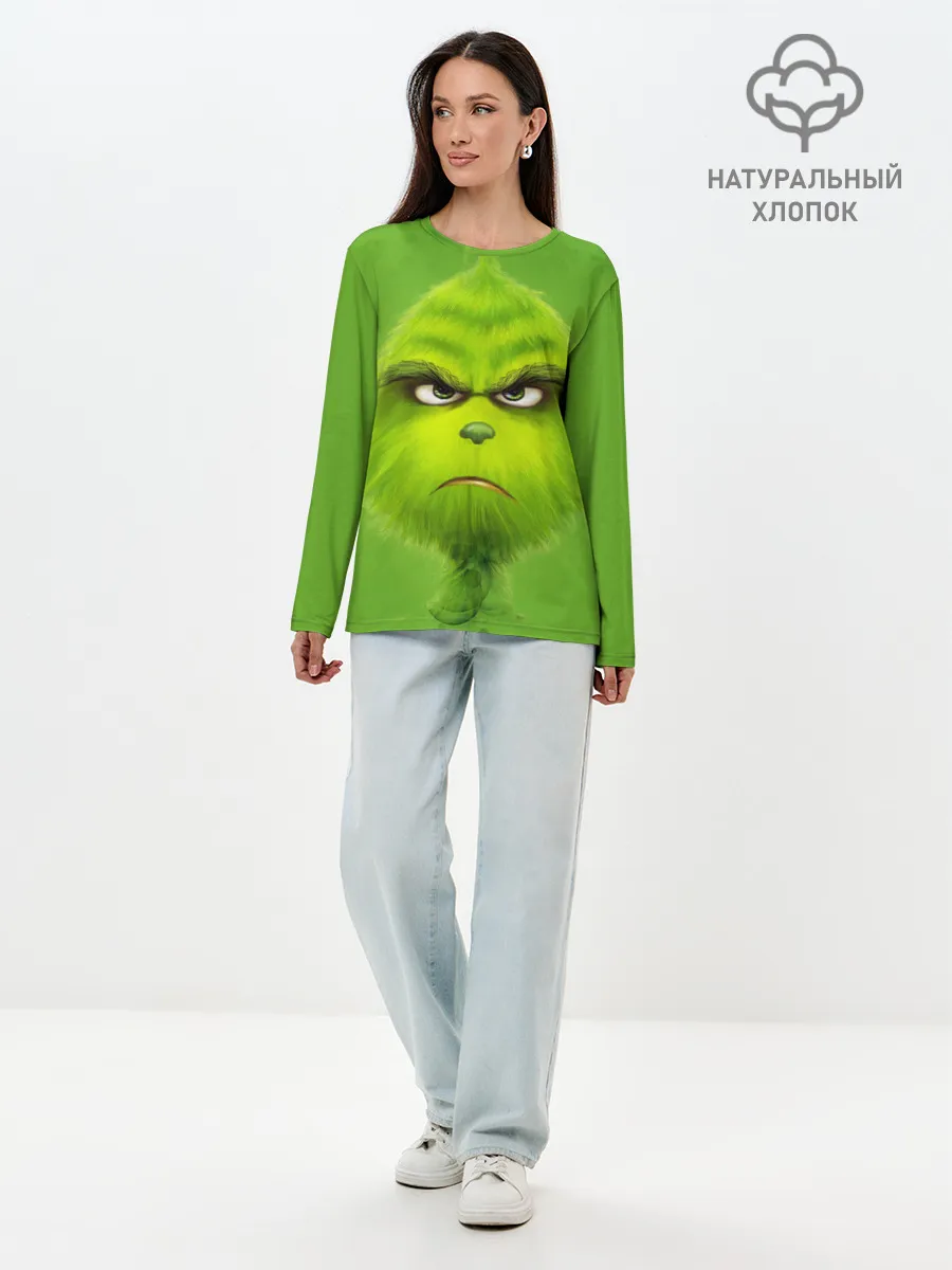 Лонгслив женский. Хлопок / The Grinch
