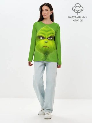 Лонгслив женский. Хлопок / The Grinch