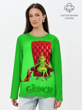 Лонгслив женский. Хлопок / The Grinch