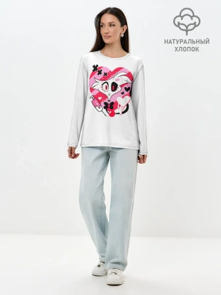 Лонгслив женский. Хлопок / Hazbin Hotel