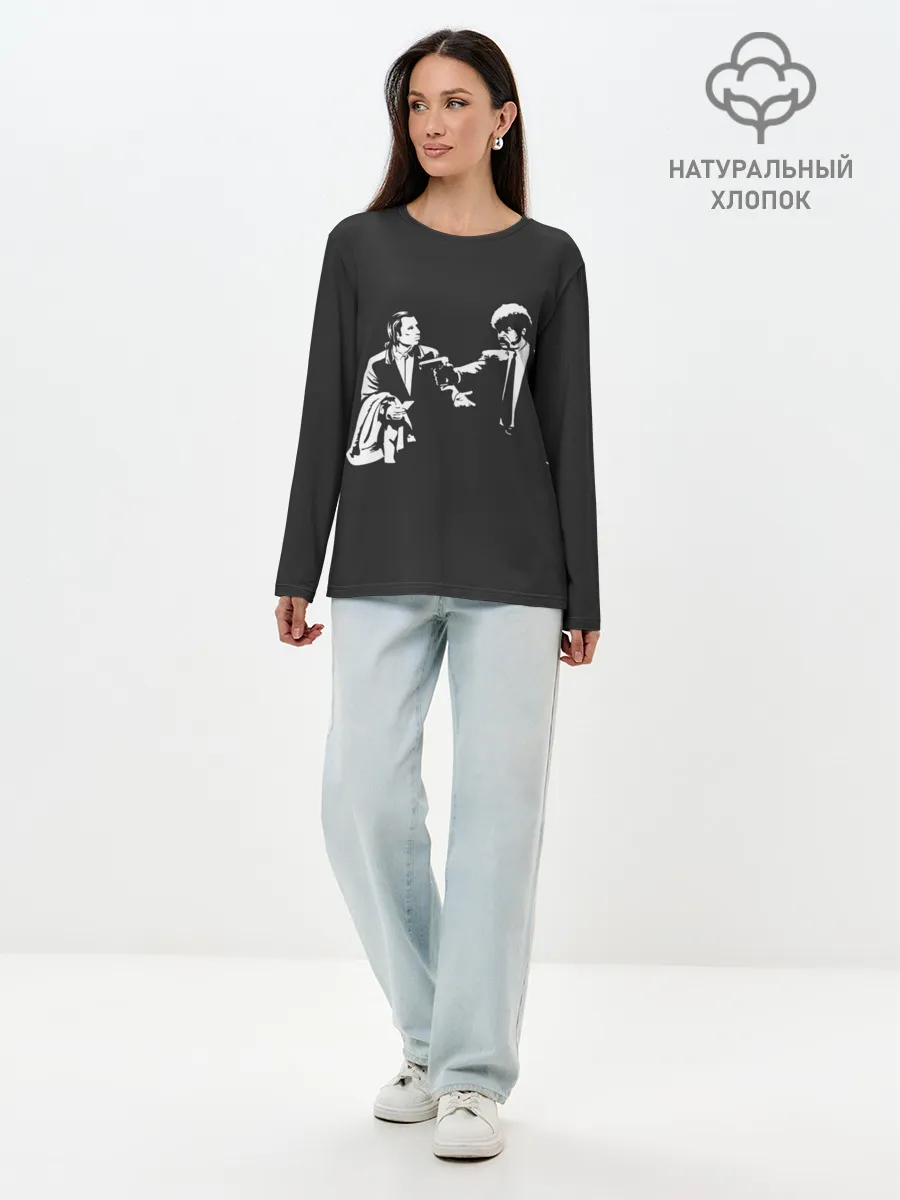 Лонгслив женский. Хлопок / Криминальное Чтиво