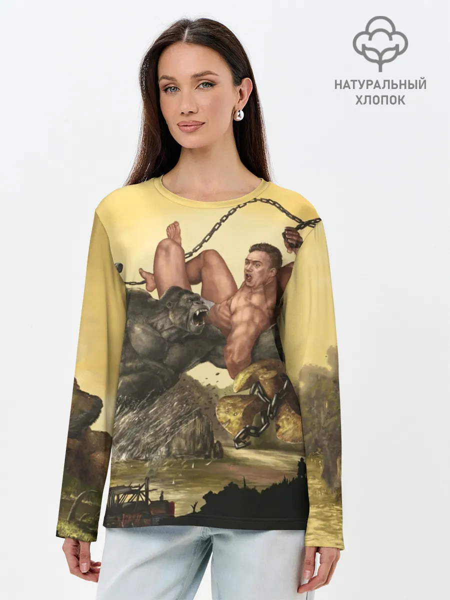 Лонгслив женский. Хлопок / Aniki Fight Art