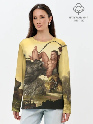 Лонгслив женский. Хлопок / Aniki Fight Art