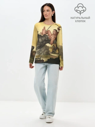 Лонгслив женский. Хлопок / Aniki Fight Art